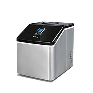 Yanglou IJsblokjesmachine, 25 kg, intelligente commerciële ijsmachine, led-scherm, roestvrij stalen ijsblokjesmachine, 24 ijsblokjes, 12 min, 24 uur, ideaal voor restaurants, bars, huizen en