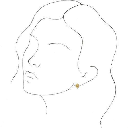 Solid 14K Yellow Gold Beaded Lever Back Earrings Small (11Mm X 9.1Mm) #TOP2