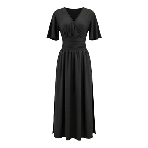 Robe mini trapèze taille haute au drapé aérienne et fluide - 5