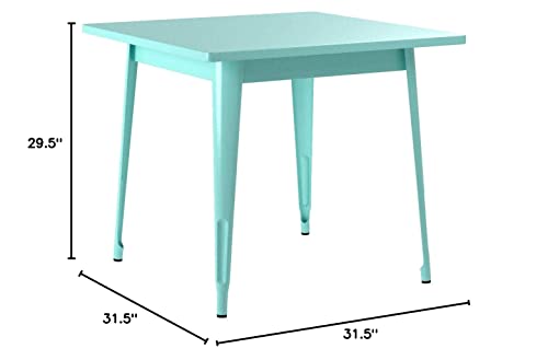 Flash Furniture Felix Commercial Grade 31.5" Square Mint Green Metal Indoor-Outdoor Table #TOP2