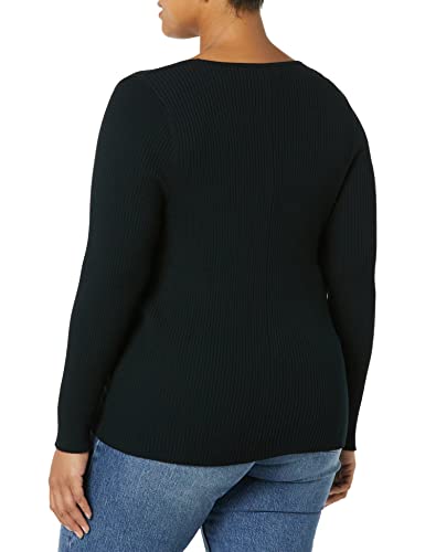 Amazon Essentials Women's Long-Sleeve Sweater Fine Gauge Stretch Scoop Neck, Available in Plus Sizes2
