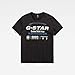 G-STAR Raw Men's Premium Graphic T-Shirt,Dark Black,Medium