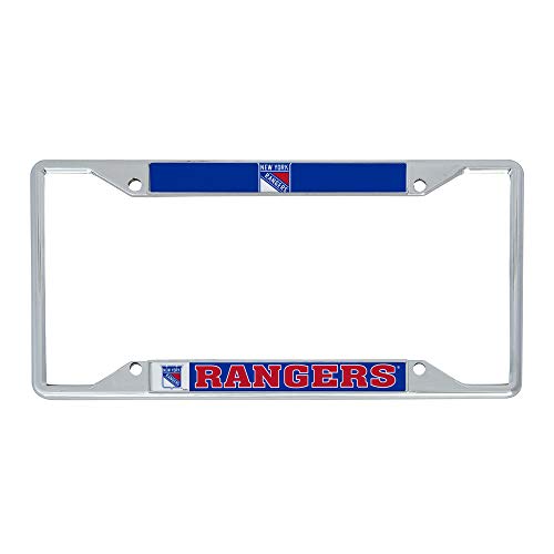 Desert Cactus New York Rangers NY Car Accessories NHL Team National Hockey League Metal License Plate Frame for Front or Rear of Car (Up Close)