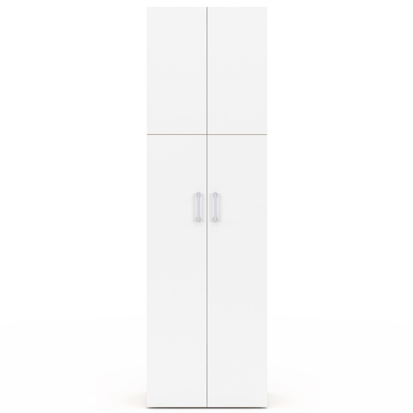 IDMarket - JULIANA armadio a 2 ante bianco e legno 50 cm armadio con ripiano