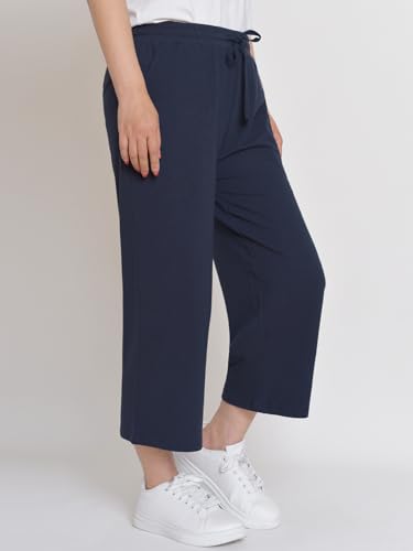 Weintee Women's Wide Leg Cotton Capri Pants with Pockets2