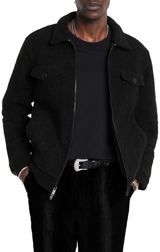 John Varvatos Men's Cynder Boucle Trucker Jacket4