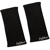 Catchies 5.25 Inch Gymnastics Wristbands for Grips - Extended Protection with 31% More Coverage - Dry Bands Alternative for Young Female Athletes Ages 6-16 (Black)