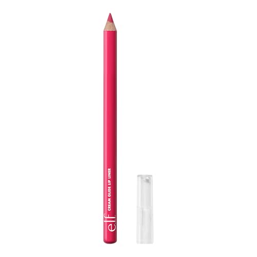 e.l.f. Cream Glide Lip Liner, matita altamente pigmentata per modellare e scolpire le labbra, finish semi-opaco, prodotto vegano e non testato sugli animali, Fuchsia Forward
