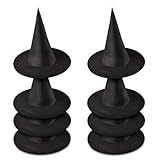 8 Pcs Halloween Witch Hats, Black Hanging Witch Hat, Witch Costume Accessory for Halloween Party for Home Yard Porch Ceiling