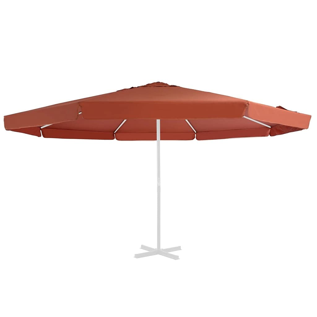 AJJHUUKI Replacement Fabric for Outdoor Parasol Terracotta 500 cm
