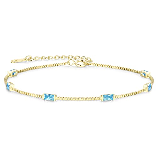 Louisa Secret birthstone bracelet in 925 sterling silver