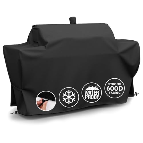 MR. COVER Grill Cover for Oklahoma Joe Longhorn Combo Smoker 600D Waterproof Heavy Duty Oklahoma Joe Longhorn Combo Smoker Fade Resistant & Rip Resistant