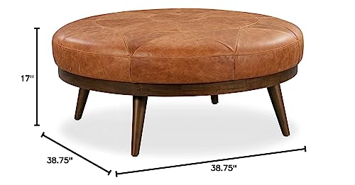 POLY-BARK-Gio-Modern-Leather-Ottoman-Pouf-Cognac-Tan POLY BARK Gio Modern Leather Ottoman Pouf Cognac Tan