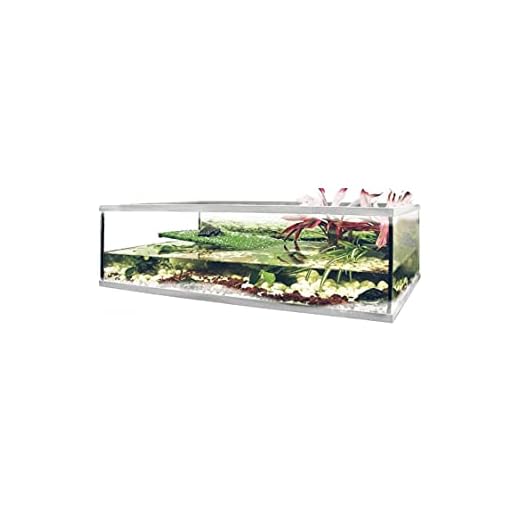 AKKUA TORTUGUERA DE Cristal Rep Island 80,Acuario Grande para Tortugas