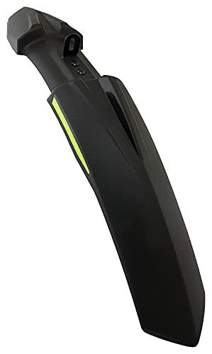 Image of ABC Bicycle Front & Rear Mudguard with Reflective Tape and Iron Fitting + 1 Cycle Waterproof Rechargeable Black Headlight (Green)