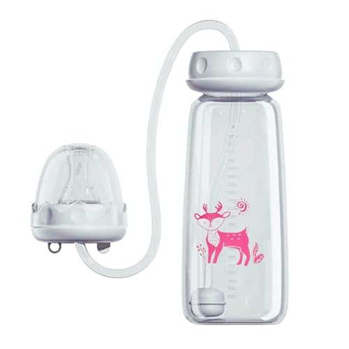 TEEKU Biberón manos libres con sistema anticólicos, 240 ml, tetina de flujo rápido, alimentación por tubo para adultos (rosa, 14.7 x 5.8) TEEKU Biberón manos libres con sistema anticólicos, 240 ml, tetina de flujo rápido, alimentación por tubo para adultos (rosa, 14.7 x 5.8)