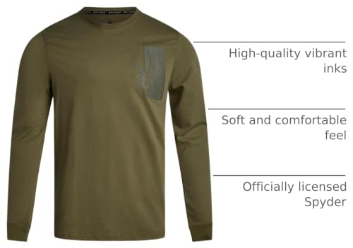 Image of Spyder Mens Long Sleeve T Shirt - Lightweight Crewneck Graphic Tee