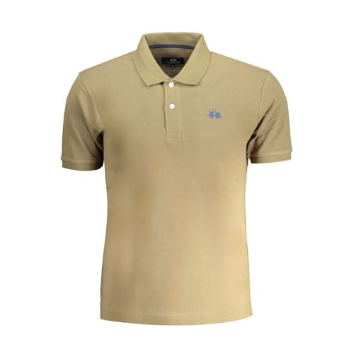 Polo en coton vert homme La Martina, t-shirt col boutonné et vêtement d'été chic