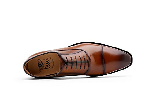 Desai Men’s Dress Shoes With Genuine Leather In Classic Formal Oxford Leather Shoes For Men(8 M Us,Brown) #TOP2