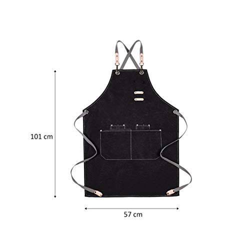 Hemoton Delantales Barista Cooking Chef BBQ Grill Delantal Halter Delantal Ajustable para Servir con Cinturón de… - Imagen 6