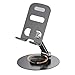 Minesk &Ccedil;ok Y&ouml;nl&uuml; 360&deg; D&ouml;nebilen Metal G&ouml;vdeli Telefon Standı Ayarlanabilir ve Katlanabilir Ev ve Ofis Kullanımı i&ccedil;in T&uuml;m Telefonlarla Uyumlu Tutucu (Masa&uuml;st&uuml;)