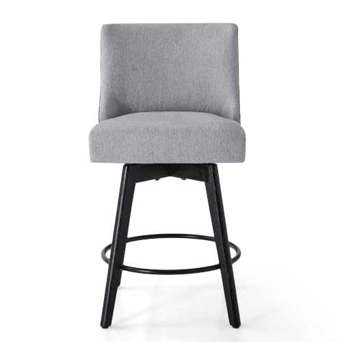 Image of 26 inch Counter Height Swivel Bar Stools, Set of 2, Grey
