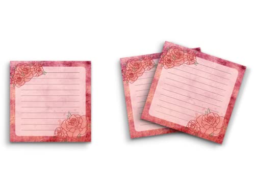 Notes adhésives à fleurs roses pour décorer votre journal et planifier vos journées