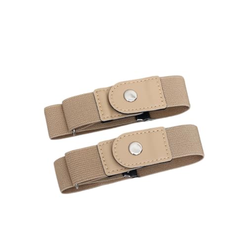 No Buckle Elastic Belt for Women - Adjustable Stretch Belt for Jeans & Pants, 2-Pack,Waistband with Metal Slider.