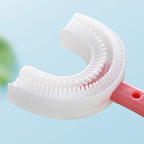 Exotic Mall U Shaped Toothbrush for Kids Manual Whitening Toothbrush Silicone Brush Head for Kids Children Infant Toothbrush For 2-6 Years Mouth-Cleaning (2ps & Multicolour) 1