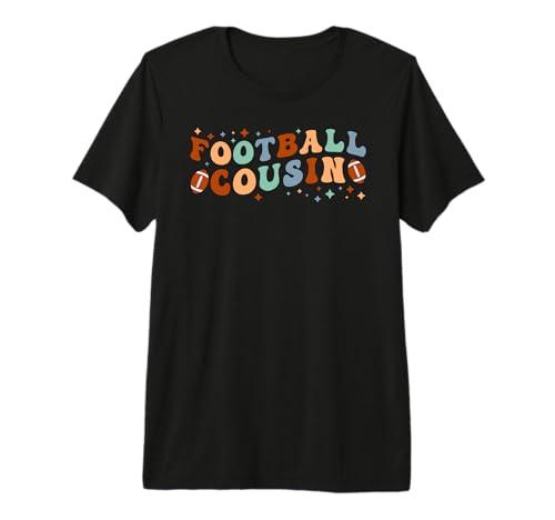 Football Cousin Groovy Football Player Cousin Premium Tri-blend T-Shirt