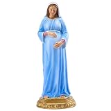 Licsaliwe Estatua de la Virgen María, Figura de Madre Embarazada de Resina de 8, 4 Pulgadas para decoración del hogar católico