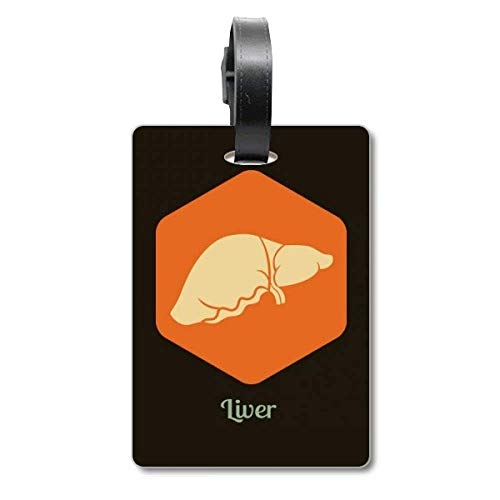 Étiquette valise foie orange pour repérer son sac en voyage médical
