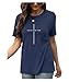 Qrupoad Christian T Shirt Women Faith Over Fear Religious Cross Devotee Gift Inspirational Graphic Tees Shirts