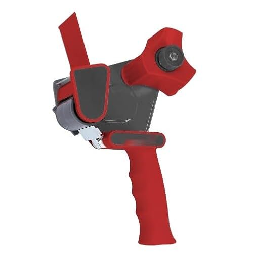 Rote Handabdichtung, ergonomisches Design, einfache Bedienung und Spannungseinstellung, ideal zum Versiegeln von Paketen und zum Sichern von Sendungen.