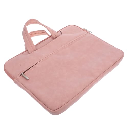 GARIOUANS Bolsa para Portátil Funda Resistente de PU para Ordenador Maletín y Portátil para Oficina Universidad y Color Rosa