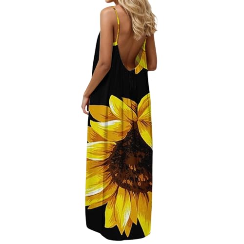 Robe d'été confortable à dos ouvert et bretelles réglables