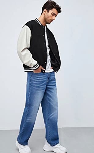 Image of BE SAVAGE Men's Regular Bomber Varsity Jacket