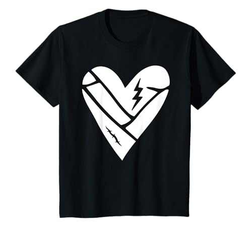 Niños Corazón Emo para niños. Monocromo Alternativa Gótica Día de San Valentín Camiseta