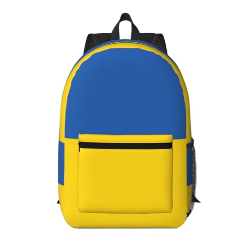 Sac à dos d'école léger EdWal contre la pluie avec poche de rangement drapeau Ukraine
