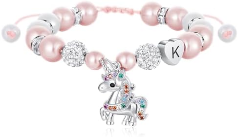 C-leen Unicorn Unicorn Bracelet Gifts for Girls Kids - Pink Pearl...