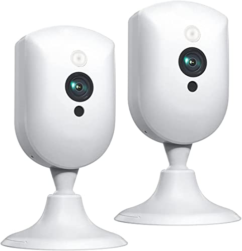 Image of Smart Home Cameras Indoor, 2K Pet /Dog/Puppy Camera with 24/7 HD Live Video, Night Vision, Sound/Motion Detection, Two Way Talk, 2.4Ghz WiFi Cam Indoor for Home Security/Baby Monitor, Works with Alexa