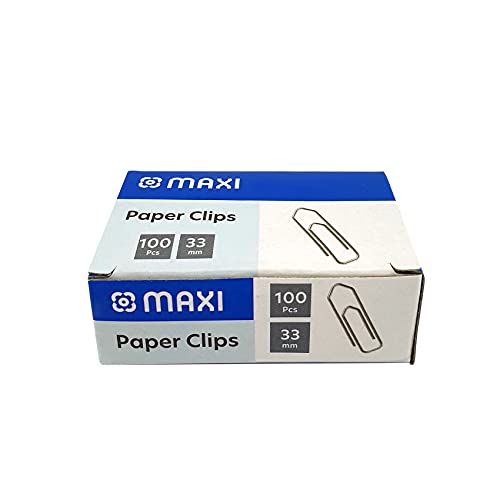Maxi Boat Shape Clips & Fastener Silver 33mm 100Pc Pc53