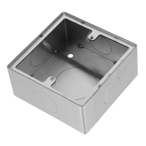 jojofuny Scatola Elettrica in Metallo in Acciaio Inox 86x86x40mm Pannello Multifunzionale, Scatola Di Giunzione Ignifuga Per Montaggio Superficiale, Soluzione Sicura Per Uso Domestico e Ufficio
