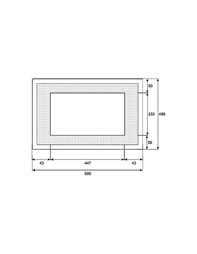 Micel Microwave Frame, 600 mm x 400 mm, White, 600 x 400, 600X400 - Image 3