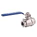 DERNORD Full Port Ball Valve Stainless Steel 304 Heavy Duty for Water, Oil, and Gas with Blue Locking Handles (1/2