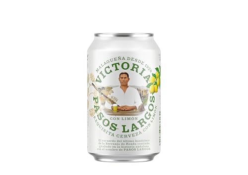 Victoria Pasos Largos | Cerveza Clara | Limones Frescos | Aroma Malta | Caja 24 Botellas x 33 cl