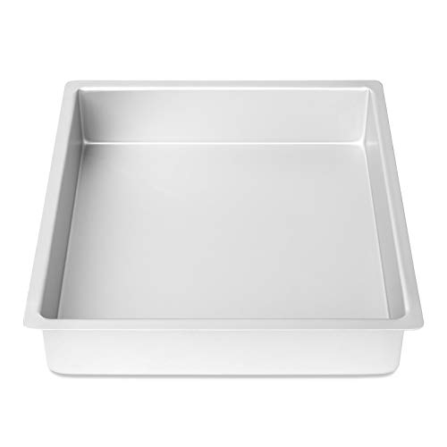 Last Confection 12" x 12" x 3" Deep Square Aluminum Cake Pan - Professional Bakeware