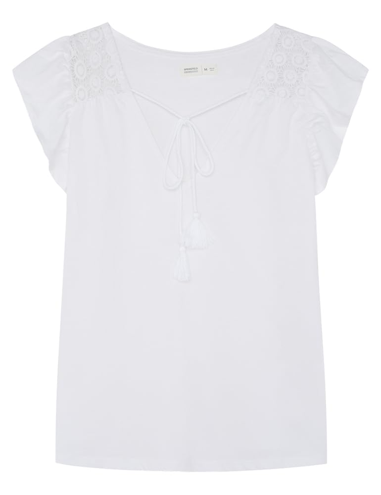 SPRINGFIELD Camiseta, Blanco, XL para Mujer