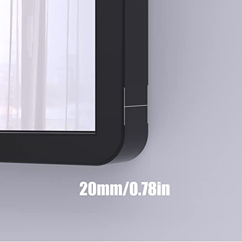 Wonstart Decorative Window Mirror Or Wall Decor, Rectangular Metal Wall Mirror For Living Room Bedroom Dining Room Hangs Horizontally Or Vertically 30'' X 15'' (Black) #TOP6