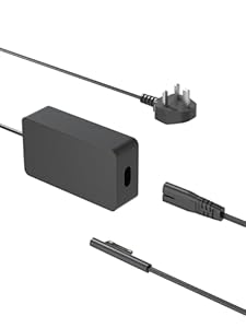 Surface Pro Charger 65W for Microsoft Surface Pro 10 9 8 7+ 7 6 5 4 3 X, Surface Laptop 7 6 5 4 3 2 1, Surface Book 3 2 1, Windows Surface Go Tablet Replacement Power Adapter 44W 36W with 5V USB Port